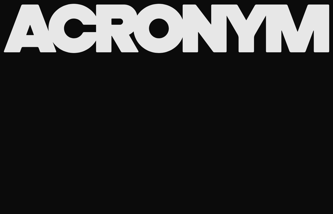Screenshot of Homepage | Acronym